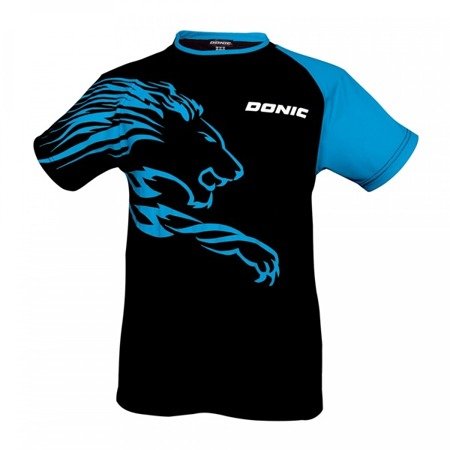 T-shirt Donic Lion czarno-niebieski
